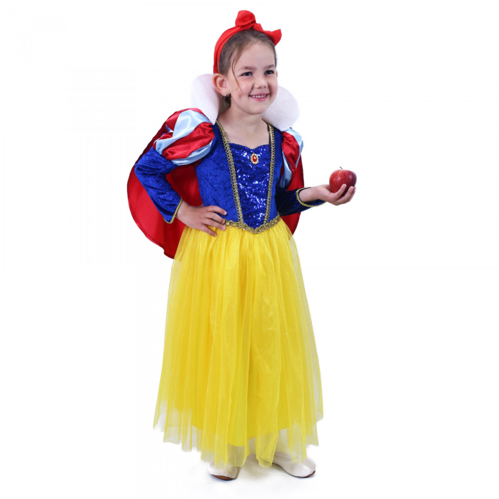 Rappa Dětský kostým na karneval Sněhurka EKO, vel. S