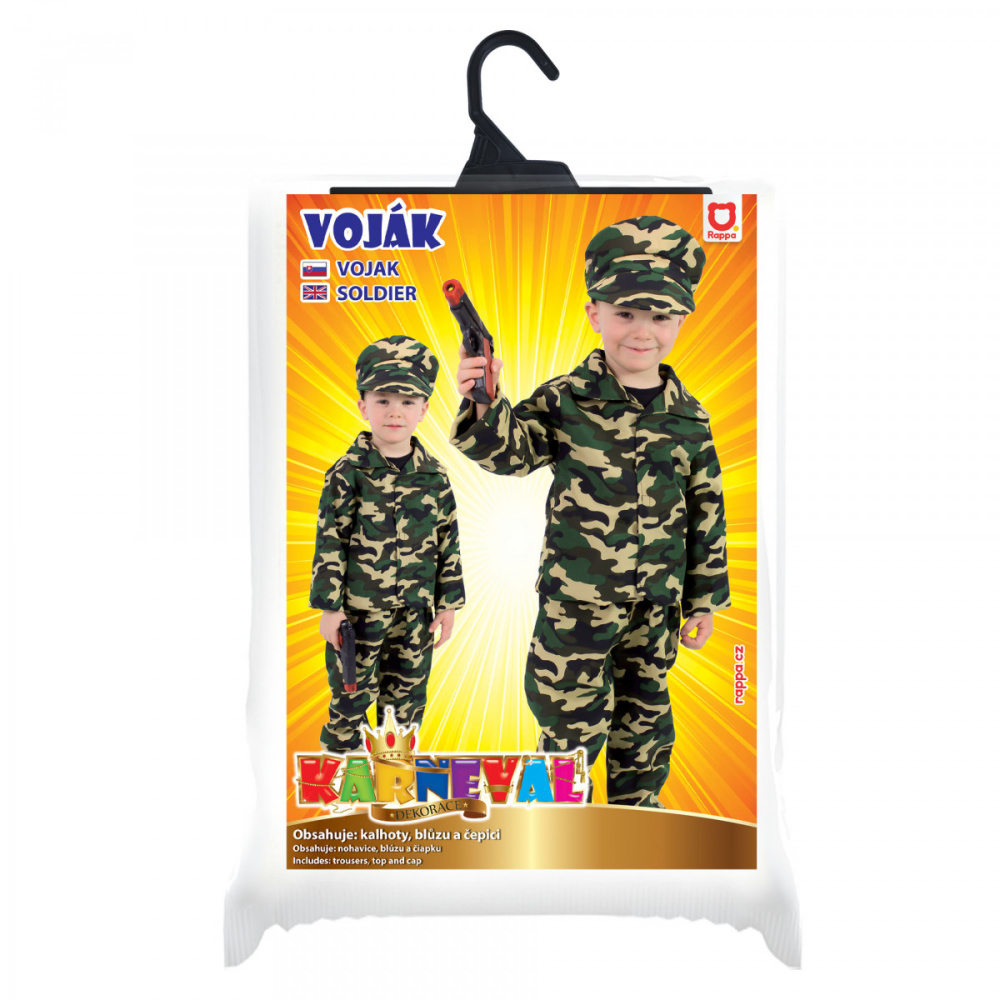Rappa Dětský kostým na karneval Voják, vel.M