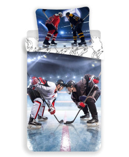 Bavlněné povlečení fototisk Hokej, 140x200, 70x90cm