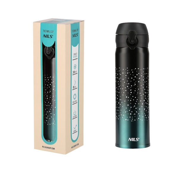 Termoska NILS Camp NCB11 zelená, 500 ml.