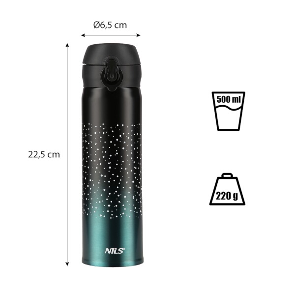 Termoska NILS Camp NCB11 zelená, 500 ml.