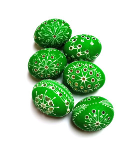 Velikonoční kraslice vrtaná - zelená