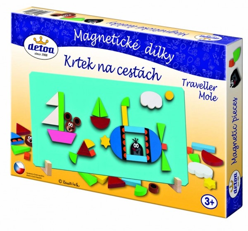 Detoa Magnetické puzzle Krtek na cestách