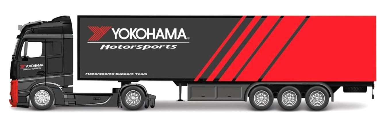 Bburago kamion Mercedes Benz Actros Gigaspace Yokohama 1:43