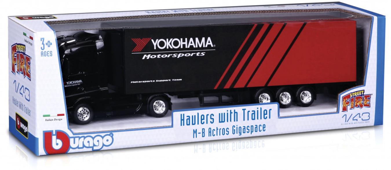 Bburago kamion Mercedes Benz Actros Gigaspace Yokohama 1:43