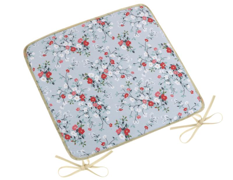 Bellatex Sedák DITA hladký, Kvítí na šedé - 40x40 cm