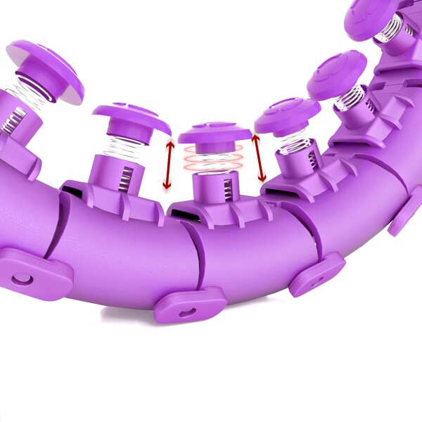 Masážní hula hoop HMS HHW12 plus size se závažím, fialová