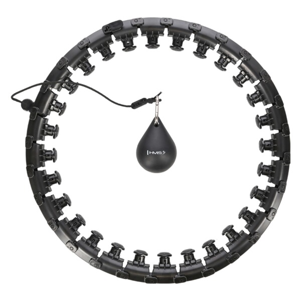 Masážní hula hoop HMS HHW12 plus size se závažím, černá
