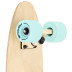 Spokey WOO-FISH Dřevěný pennyboard 56x15 cm, ABEC7, světle modrý