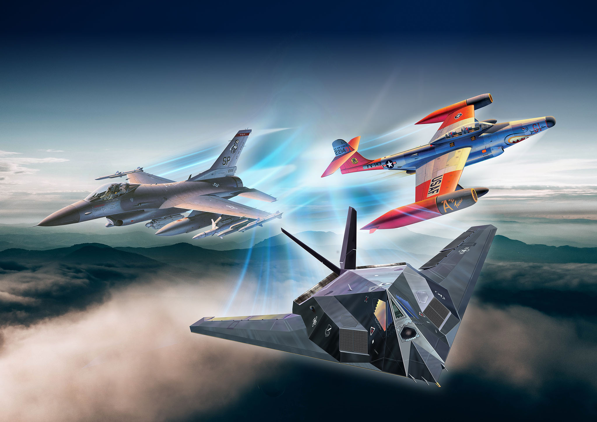 Revell Gift-Set letadlo 05670 - US Air Force 75th Anniversary (1:72)
