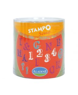 Aladine razítka na textil StampoScrap, Abeceda a číslice 54 ks