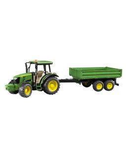 Bruder 2108 Traktor John Deere 5115M a vlečkou