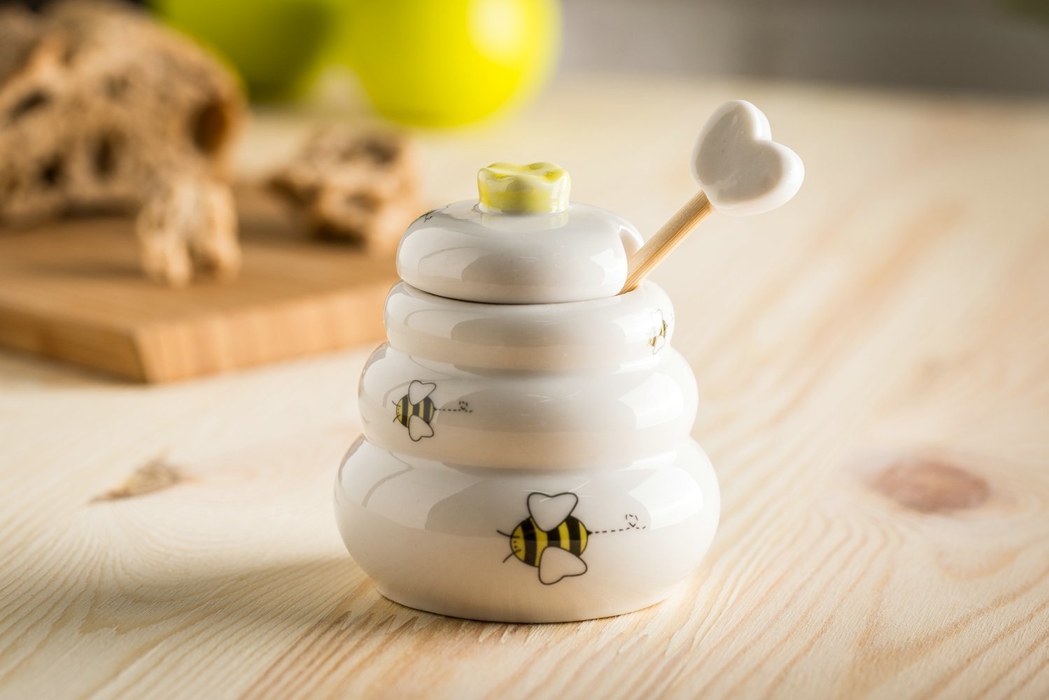 Porcelánová nádoba na med