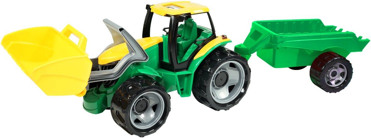 Lena Traktor se lžící a přívěsem zelený