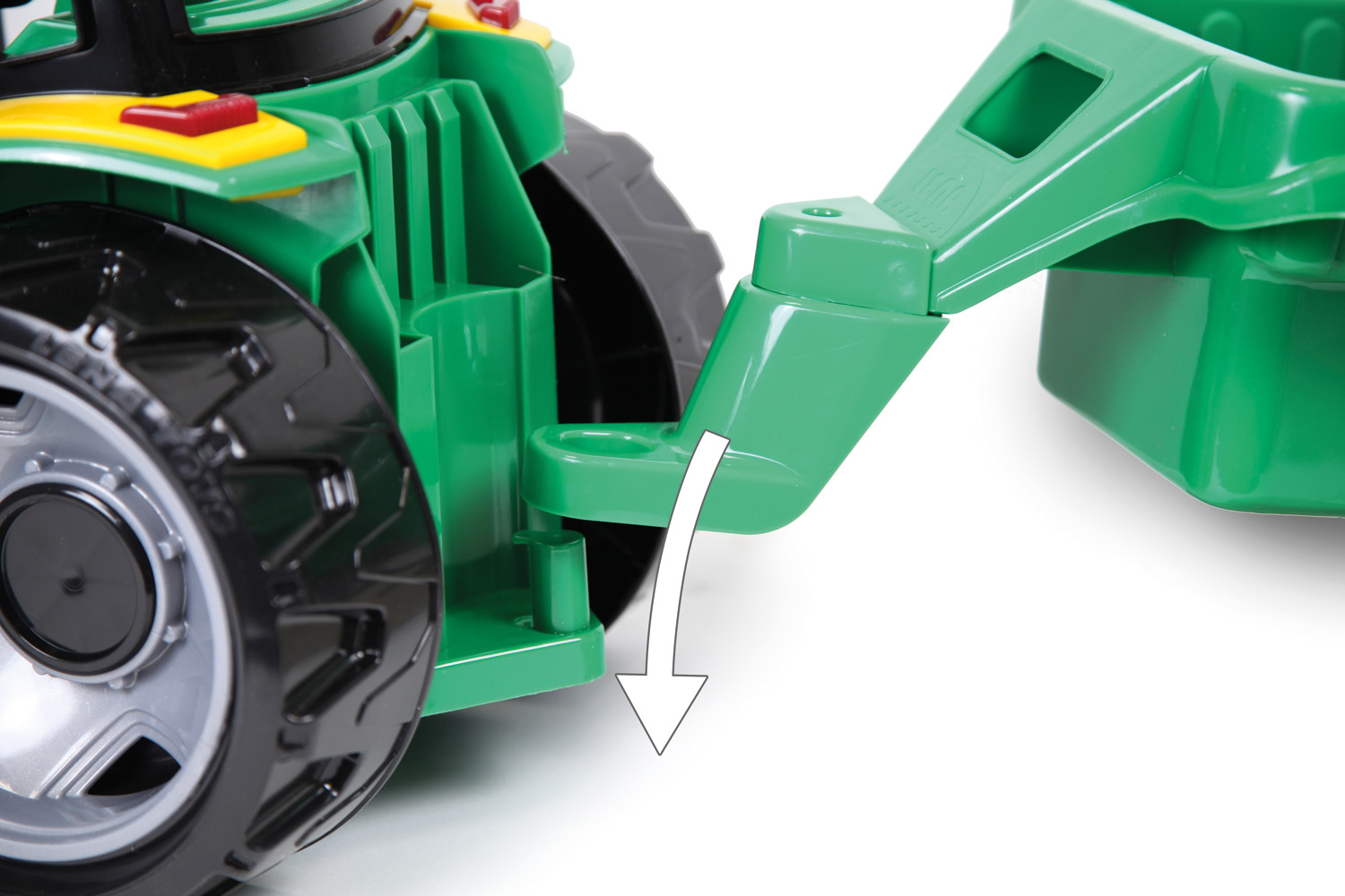 Lena Traktor se lžící a přívěsem zelený