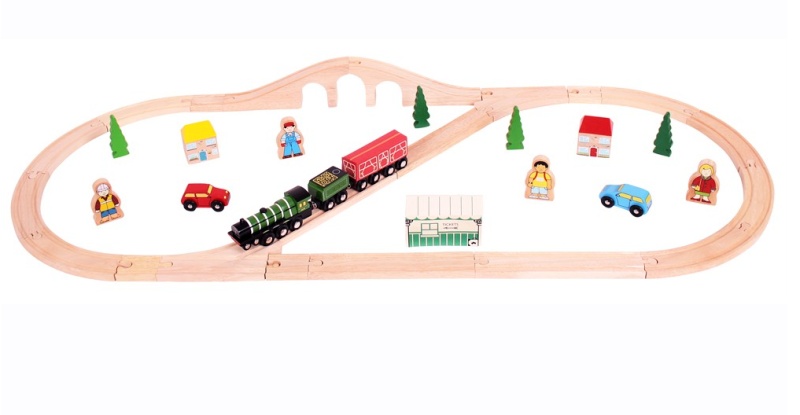 Bigjigs Rail Dřevěná vláčkodráha - Flying Scotsman