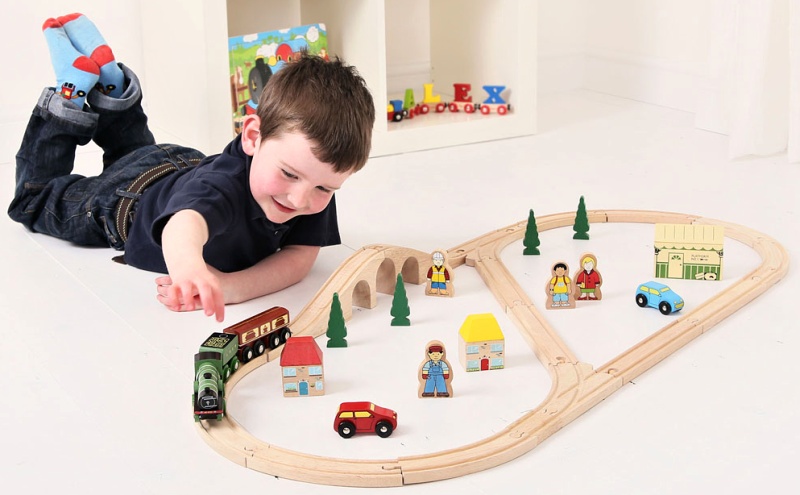 Bigjigs Rail Dřevěná vláčkodráha - Flying Scotsman