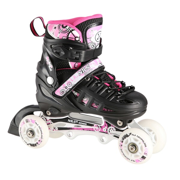 Kolečkové brusle NILS Extreme NH10905.2 4v1 růžové vel.M (35-38)
