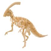 Dřevěné 3D puzzle - skládačka Parasaurolophus J015