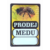 Prodej medu s cenovkou, Plechová cedule, velikost 297x210 mm