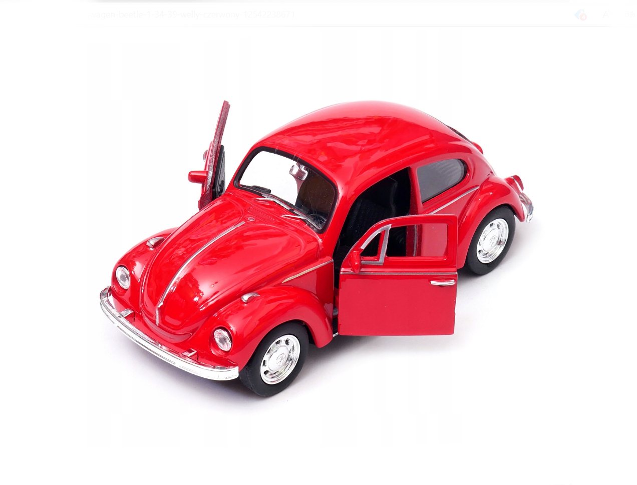 Welly Volkswagen Beetle Hard Top, Červený 1:34-39