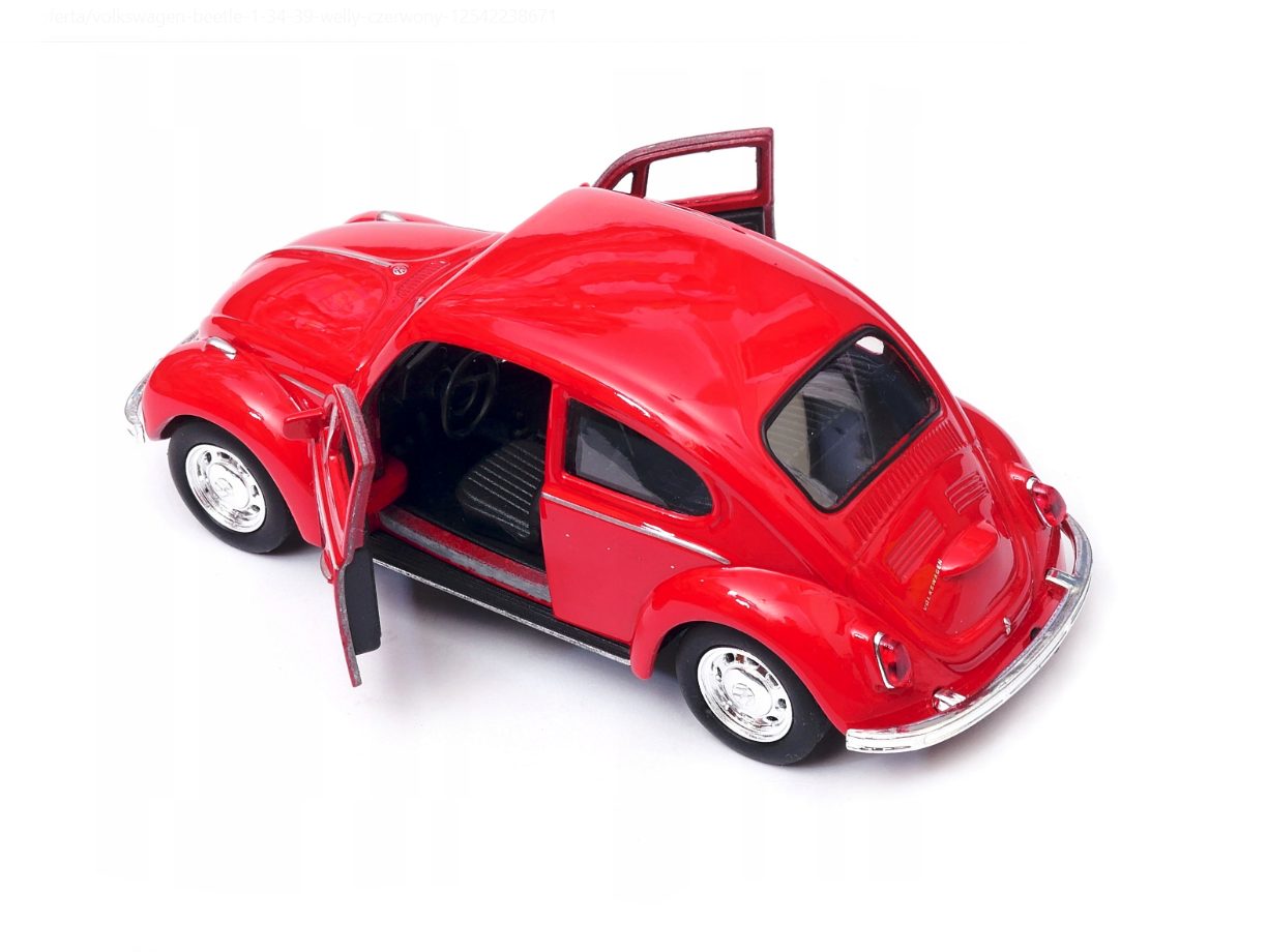 Welly Volkswagen Beetle Hard Top, Červený 1:34-39