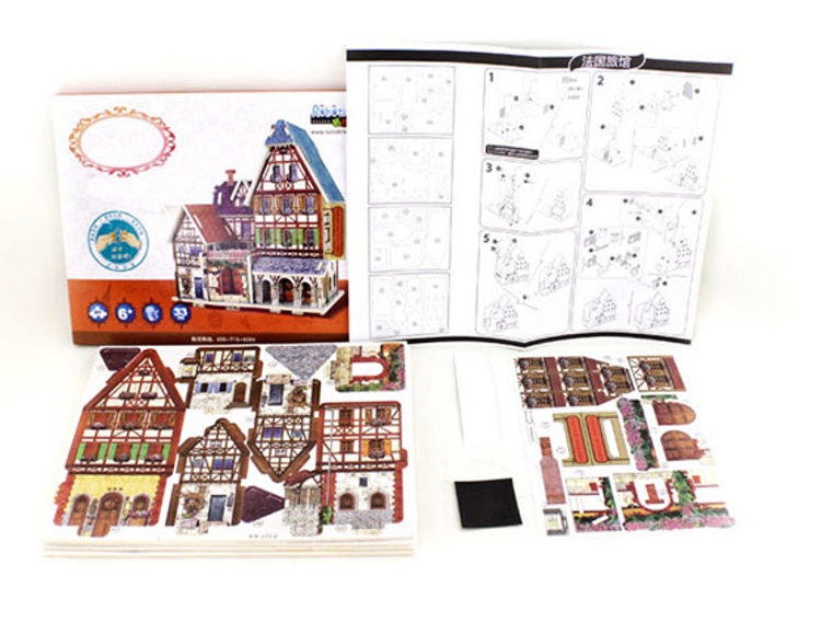 Woodcraft dřevěné 3D puzzle - Brandenburgská brána, 34 x 34 x 12 cm
