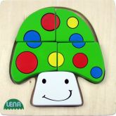 Lena 32138 - Dřevěné puzzle Houba