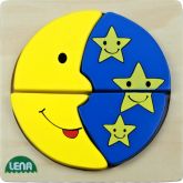 Lena 32132 - Dřevěné puzzle Měsíc a hvězdy