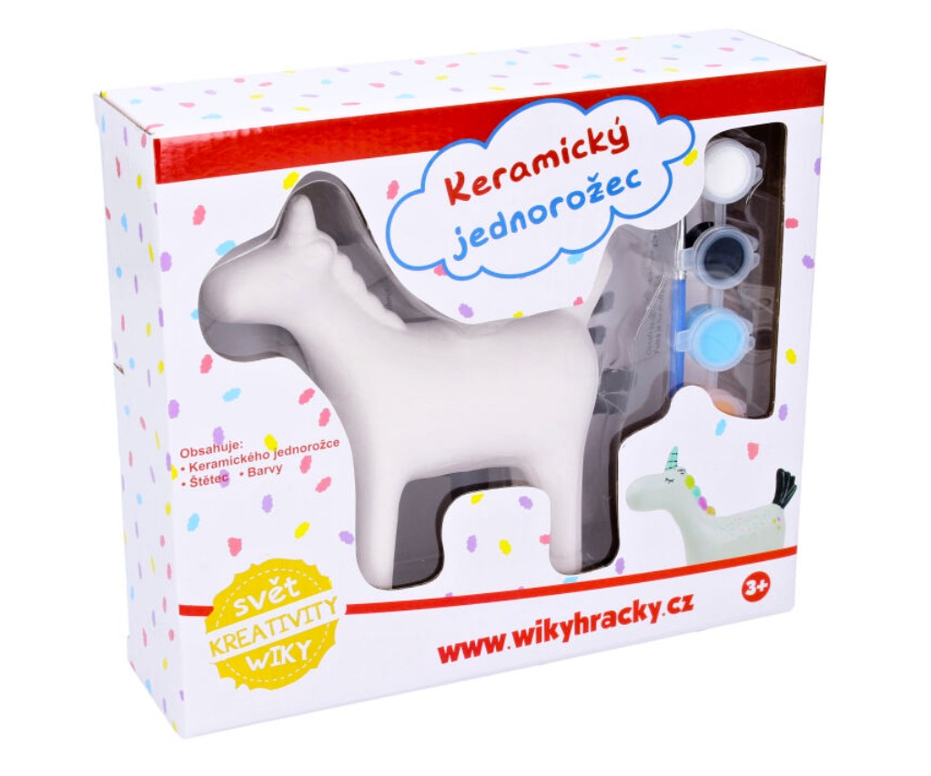 Keramický jednorožec k domalování
