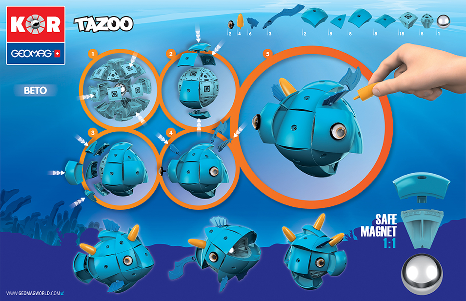 Geomag KOR TAZOO Beto 68 dílků
