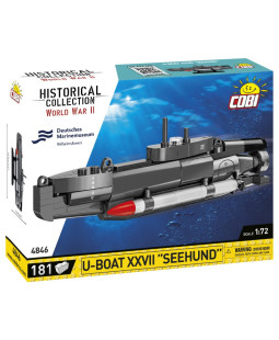 Cobi 4846 Německá ponorka II WW U-boat XXVII Seehund, 1:72, 181 kostek