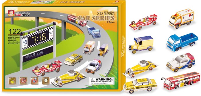 3D puzzle, Sada autíček