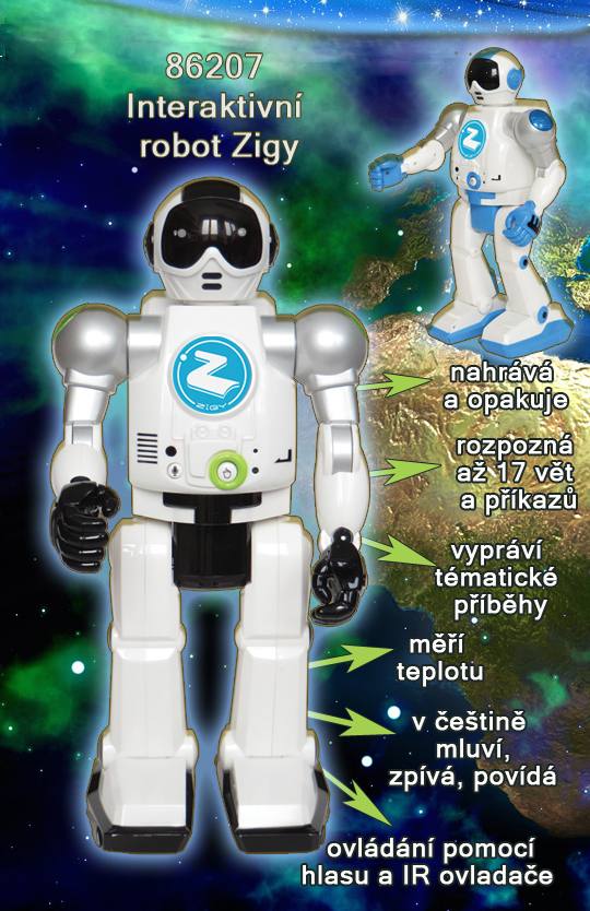 MaDe Robot Zigybot s funkcí rozpoznání hlasu