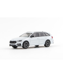 Abrex Škoda Octavia IV Combi RS (2020) Bílá Moon Metalíza 1:43