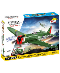 Cobi 5736 II WW P-47 Thunderbolt & cisterna, 1:32, 567 kostek, EXECUTIVE EDITION