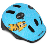 Spokey FUN Tiger Dětská cyklistická přilba, modrá, 52-56 cm