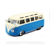 Bburago Plus Volkswagen Van Samba Blue/White 1:32