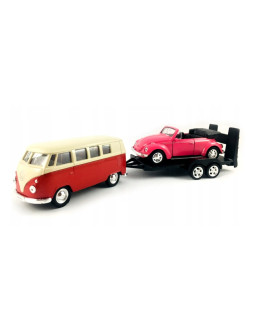 Welly Trailer set VW T1 Bus a Volkswagen The Beetle 