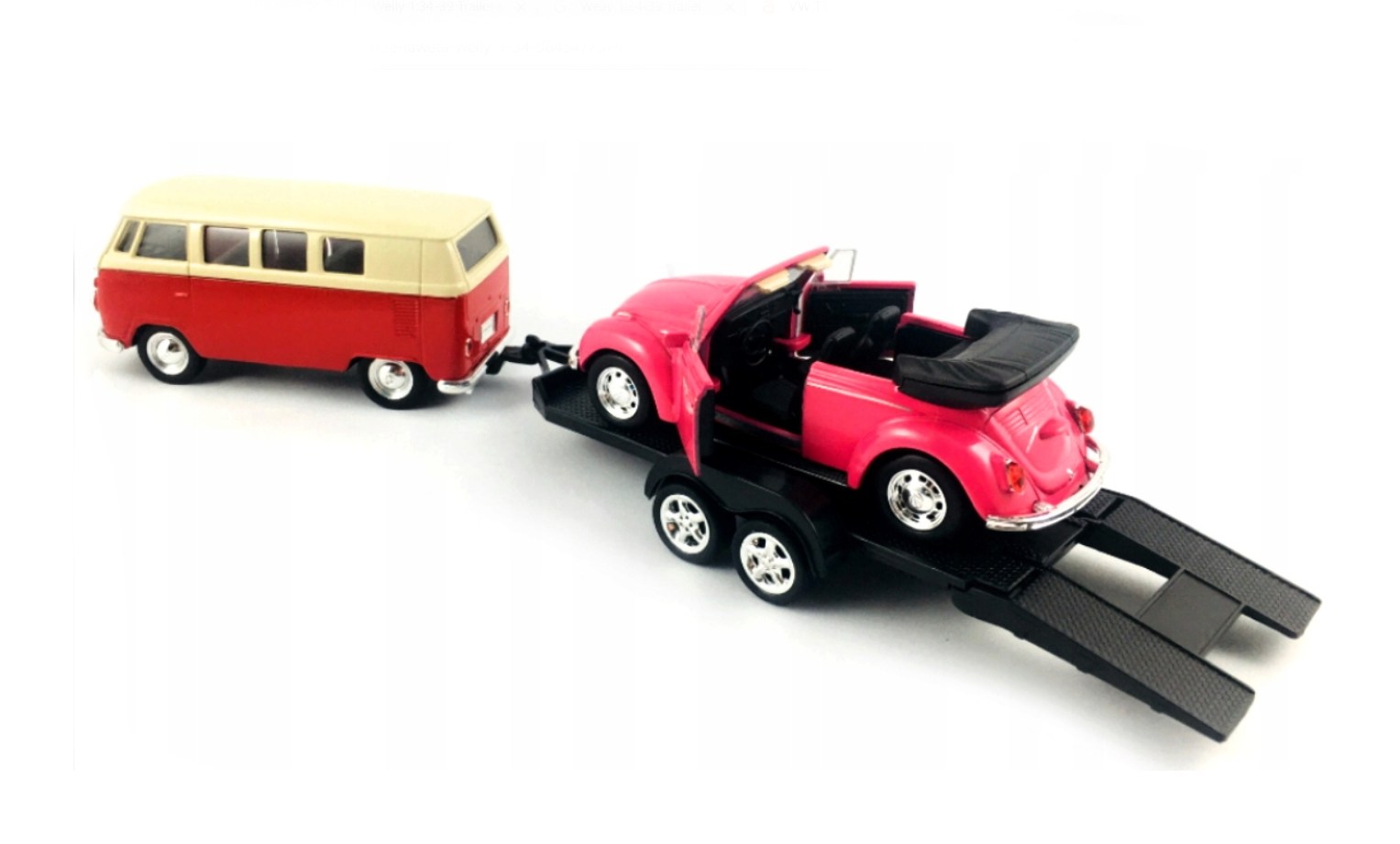 Welly Trailer set VW T1 Bus a Volkswagen The Beetle
