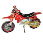 Dřevěné 3D puzzle - skládačka Terénní motorka