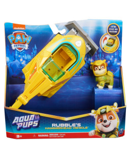 Paw Patrol Aqua vozidlo s figurkou Rubble