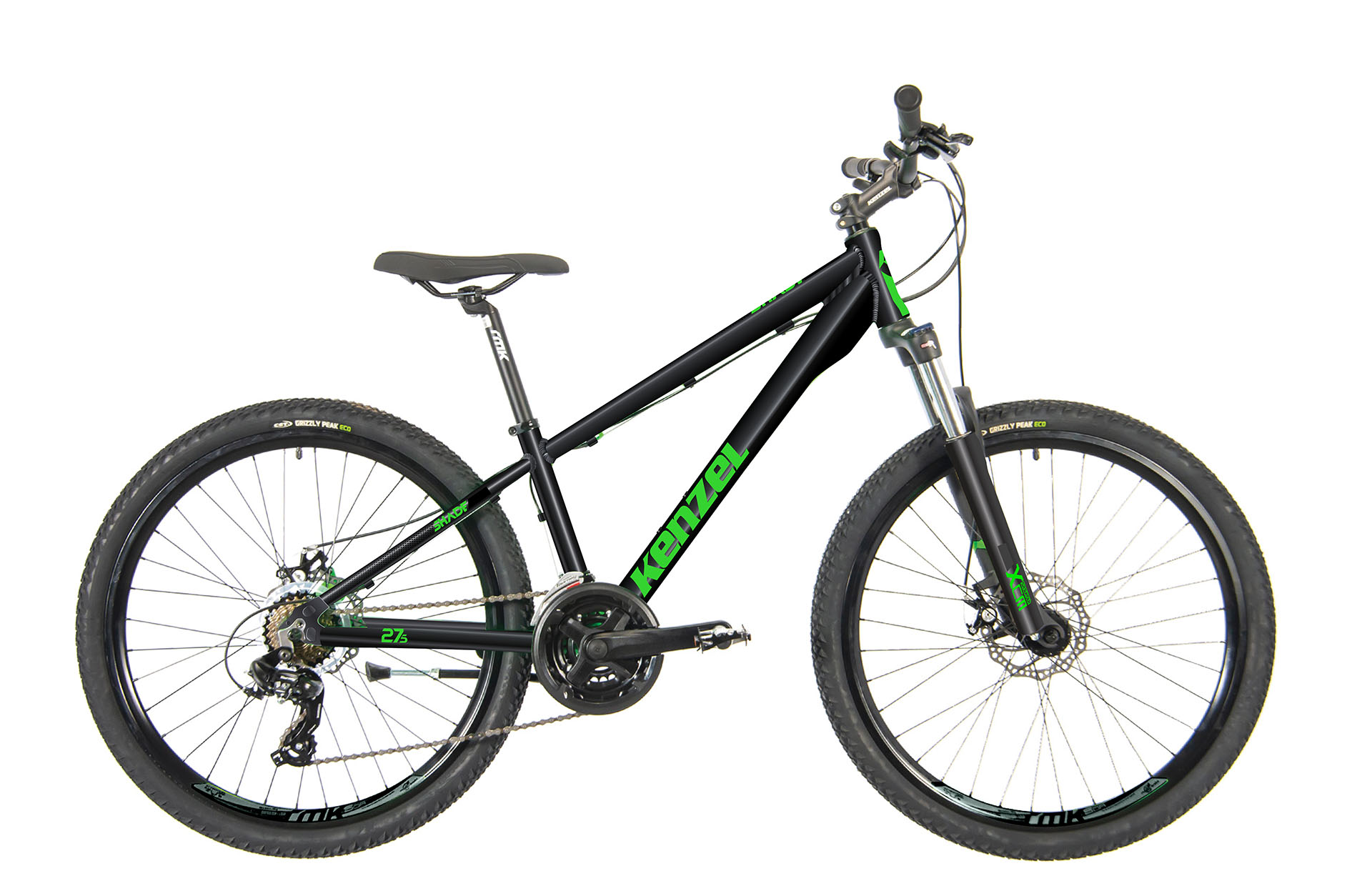 Kenzel Shade SF26 Junior Horské kolo 2026, černo-zelené (rám 15")
