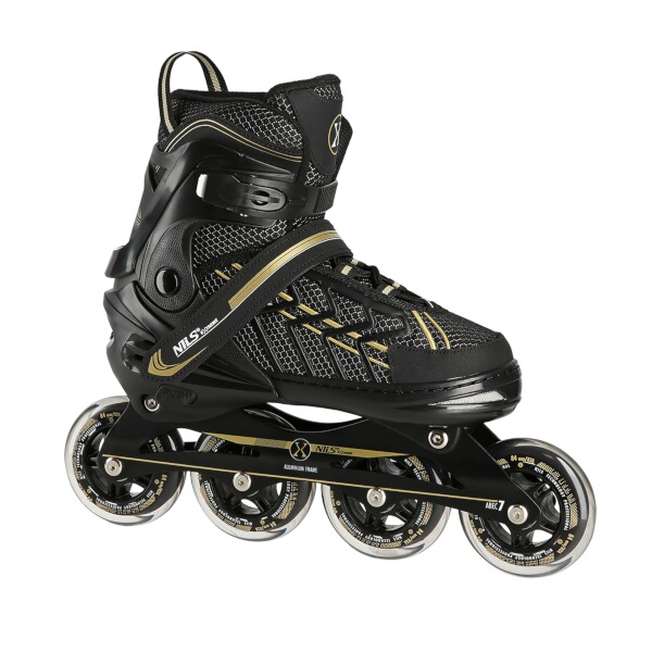 Kolečkové brusle NILS Extreme NA1128 černo-zlaté vel.L (39-42)