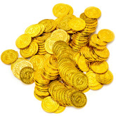 Sada zlatých herních mincí 144 ks