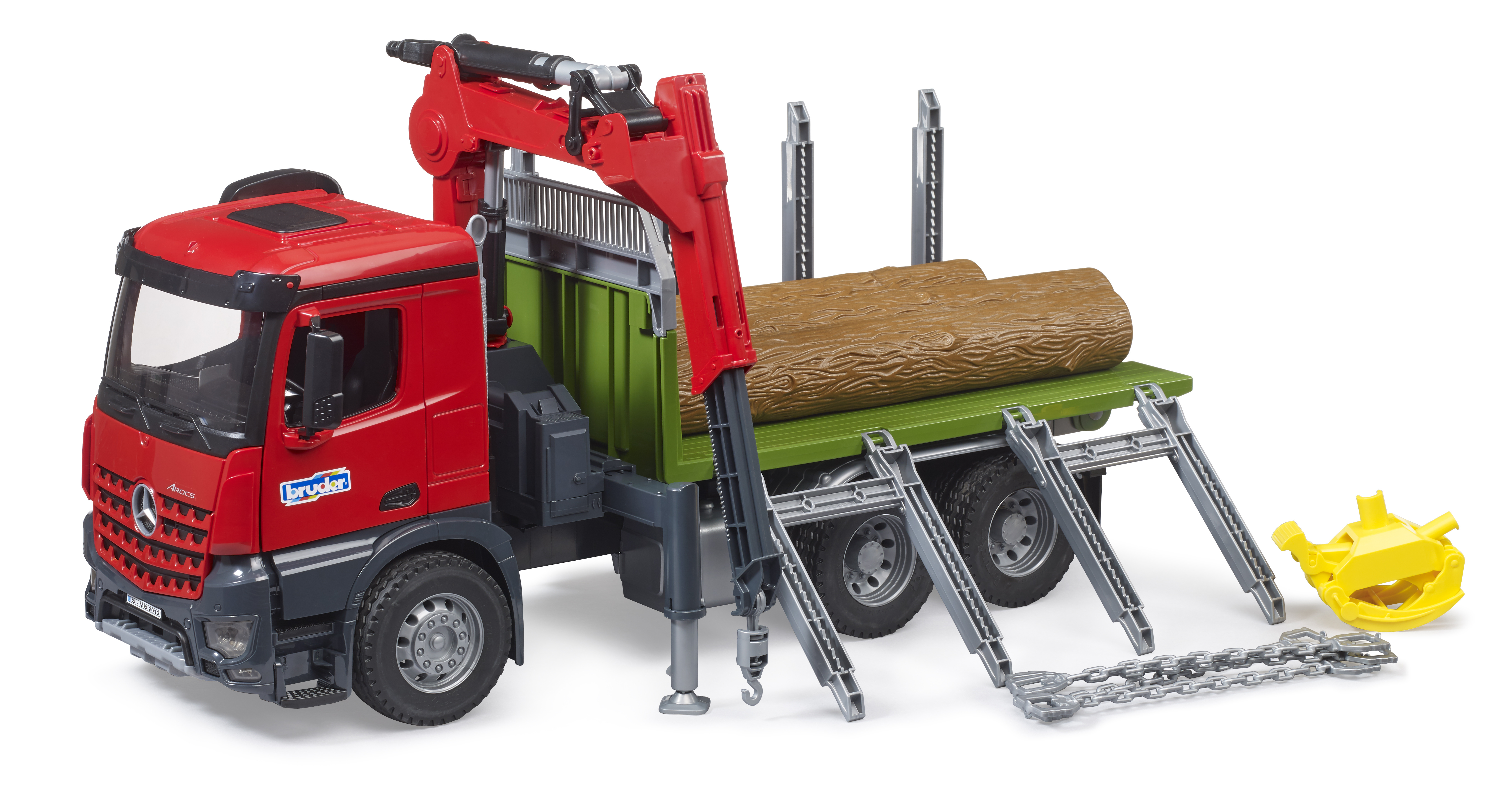 Bruder 3669 MB Arocs - přepravník na dřevo s hydraulickou rukou