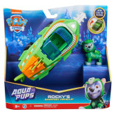 Paw Patrol Aqua vozidlo s figurkou Rocky