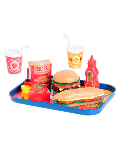 Fast food set rychlého občerstvení s podnosem 26x19cm, 26ks