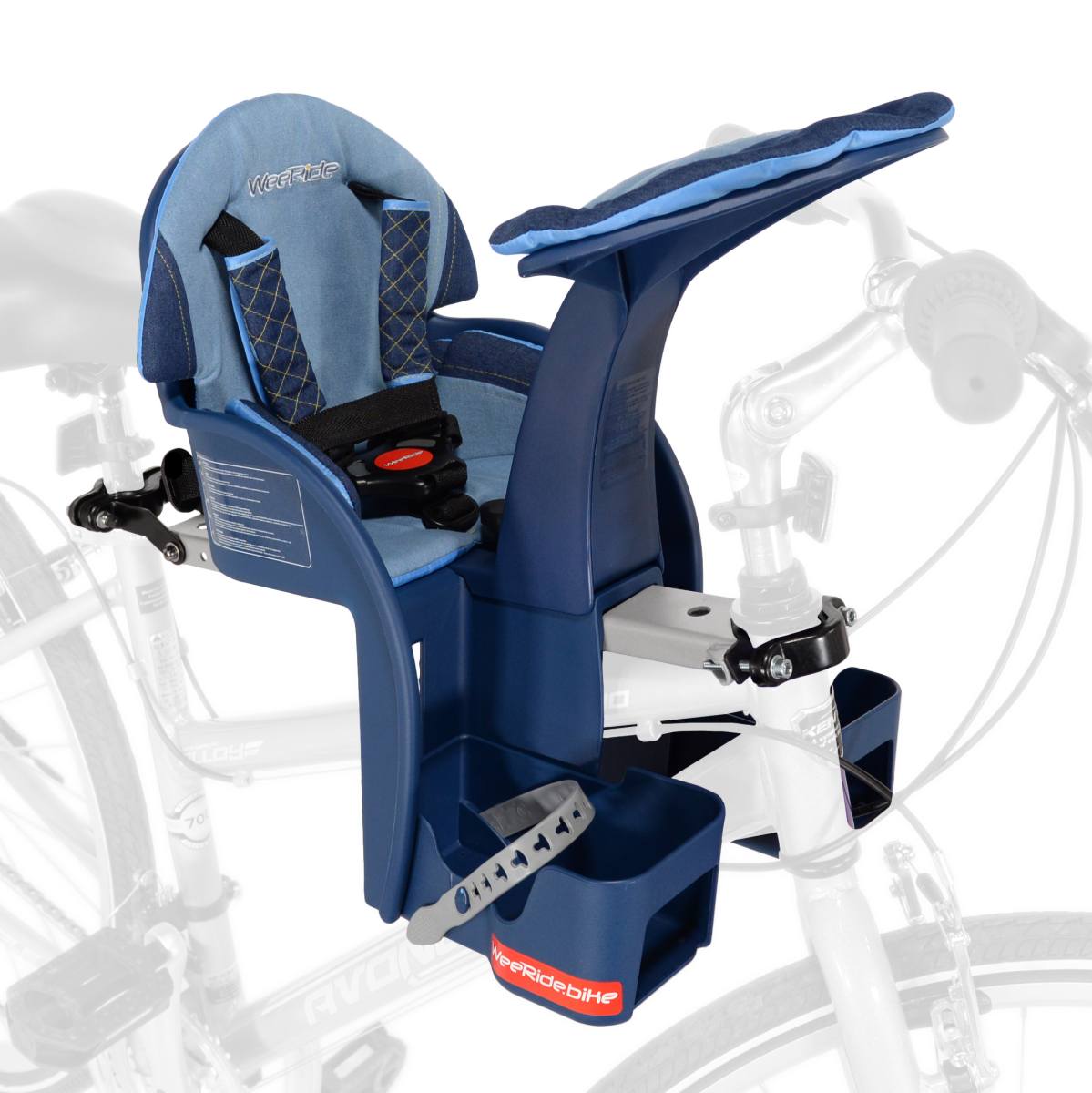 Cyklosedačka WeeRide SafeFront Deluxe, Modrá