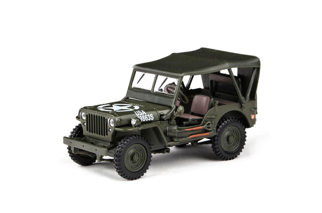Cararama Ton Military Vehicle Soft Top - Military Green 1:43